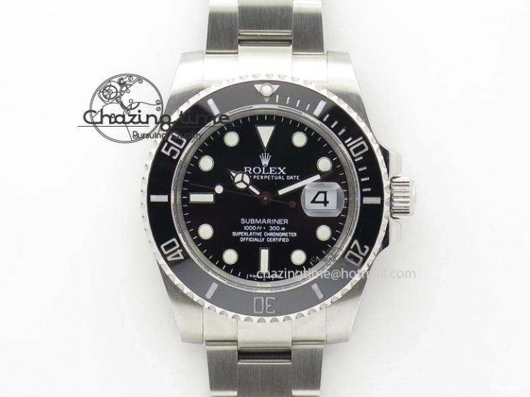 116610 And Best Edition Bracelet Case Submariner 904L SA3135 LN Ceramic Black 1:1 SS DJF 0424